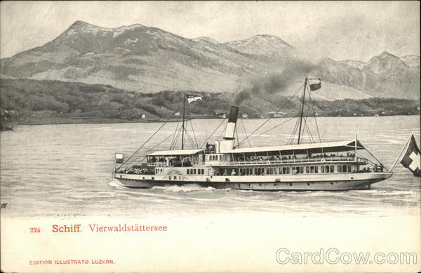 Steamer on Lake Lucerne Switzerland