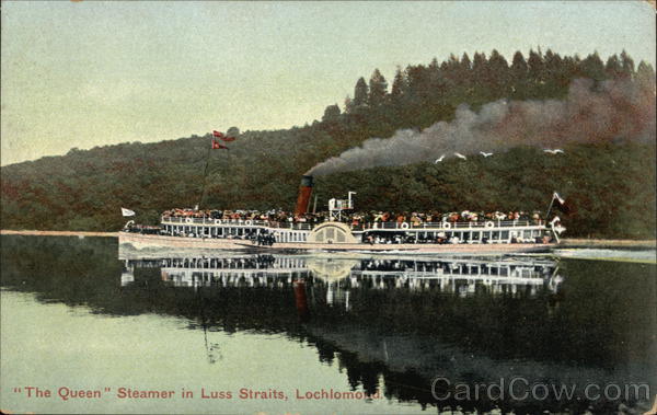 The Queen Steamer in Luss Straits Loch Lomond Scotland