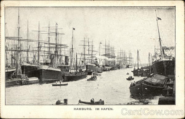 View of Harbor Hamburg Germany