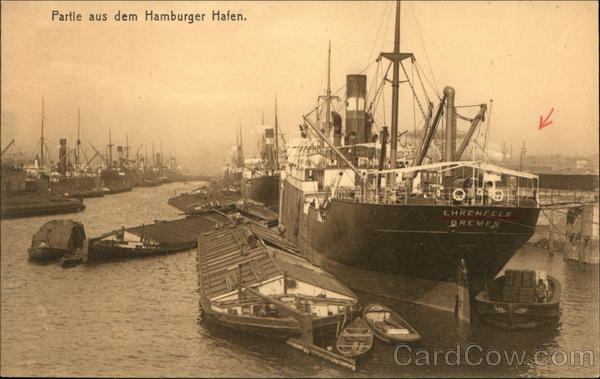 View of Harbor Hamburg Germany