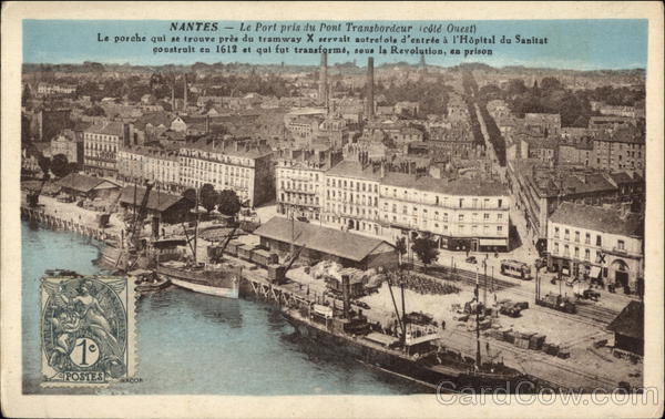 Le Port pris du Pont Transbordeur Nantes France