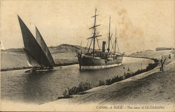 The Curve of el-Guersh Suez Canal Egypt Africa