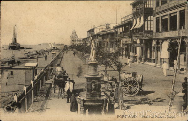 Street of Francis-Joseph Port Said Egypt Africa