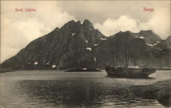 Anchored off Sund, Lofoten Postcard