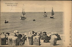 Beach and Sail Boats Postcard