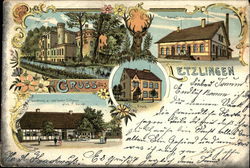 Gruss Aus Letzligen Postcard