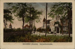 SCHWERIN (Warthe) Schlachthofstrasse Postcard