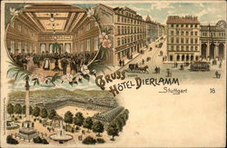 Gruss vom Hotel Dierlam Stuttgart, Germany Postcard Postcard