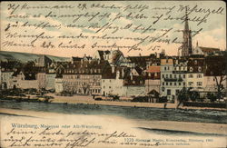 Mainquai oder Alt-Wurzburg Postcard