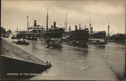 Shipping in the Hooghly, Calcutta Postcard
