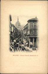 Corso Vittorio Emanuele II Milan, Italy Postcard Postcard