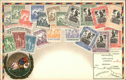 Barbados Stamps Postcard