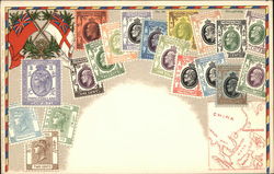 Stamps of Hong Kong Postcard