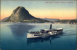 Lake Lugano and Monte San Salvatore Switzerland Postcard Postcard
