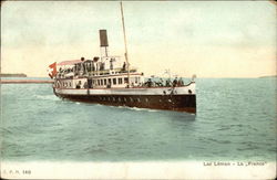 Steamer "La France" on Lake Geneva Postcard