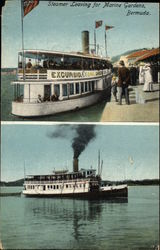 Steamer Leaving for Marine Gardens Postcard