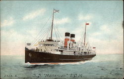 S.S. "Manxman" I.O.M. Postcard