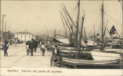 Veduta del Porto di Scarico Naples, Italy Postcard Postcard