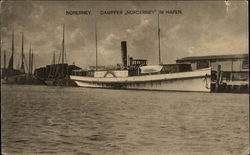 Steamer "Norderney" in Harbor Postcard