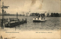 Uhlenhorst Ferry House and Boat Postcard