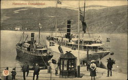 Steamers at Dock Postcard