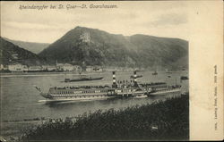 Rheindampfer bei St. Goar - St. Goarshausen Postcard