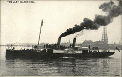 Steamer "Belle" Blackpool, England Lancashire Postcard Postcard