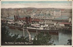 The Harbour and Pavilion Weymouth, England Dorset Postcard Postcard