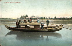Covered Boat (Yanebune) Postcard