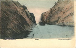 Corinth Canal Greece Greece, Turkey, Balkan States Postcard Postcard
