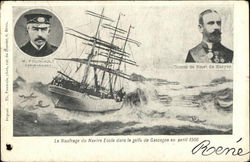 Le Naufrage de Naivre Ecole dans le golfe de Gascogne en avril 1906 Postcard