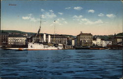 View of Town and Harbor Rijeka, Croatia Eastern Europe Postcard Postcard