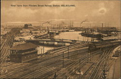 River Yarra from Flinders Street Railway Station Postcard
