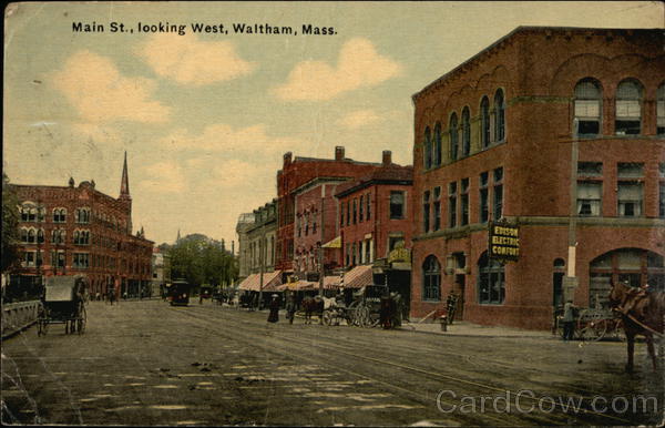 Main St., Looking West Waltham Massachusetts
