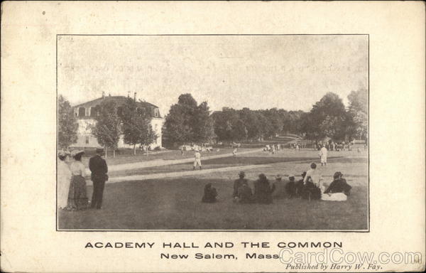 Academy hall and the Common New Salem Massachusetts