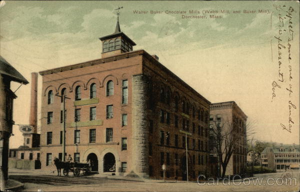 Walter Baker Chocolate Mills (Webb Mill and Baker Mill) Dorchester Massachusetts