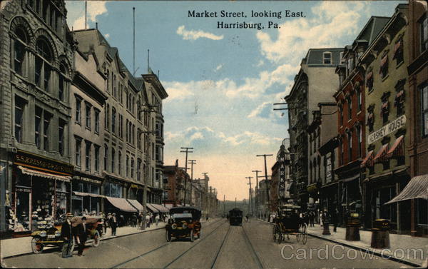 Market Street, Looking East Harrisburg Pennsylvania
