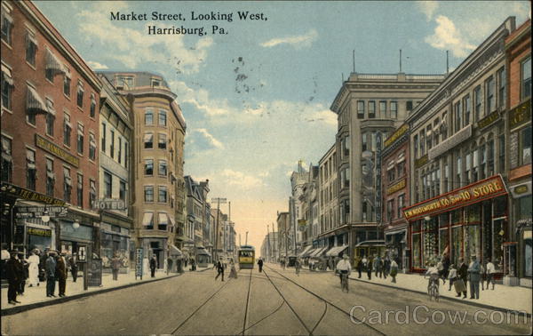 Market Street, Looking West Harrisburg Pennsylvania