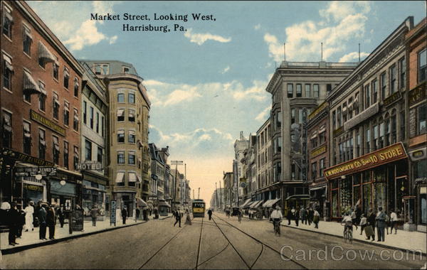 Market Street Looking West Harrisburg Pennsylvania