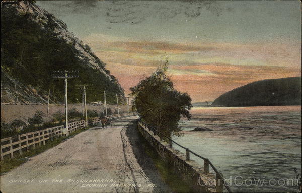 Sunset on the Susquehanna, Dauphin Narrows Pennsylvania