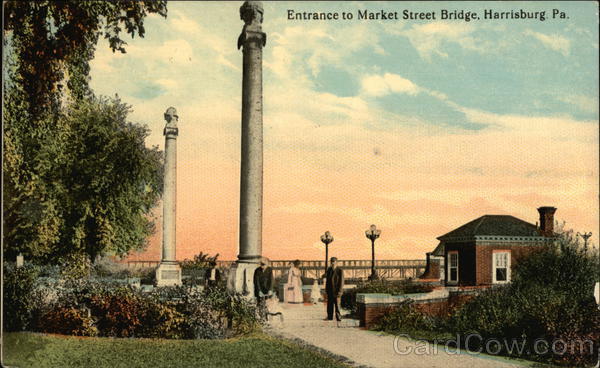 Entrance to Market Street Bridge Harrisburg Pennsylvania