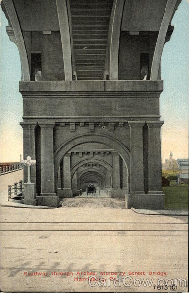 Roadway through Arches, Mulberry Street Bridge Harrisburg Pennsylvania