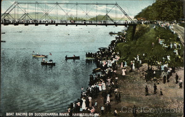 Boat Racing on Susquehanna River Harrisburg Pennsylvania