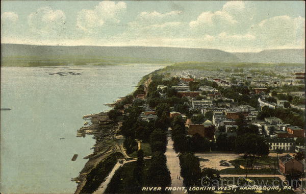 River Front, Looking West Harrisburg Pennsylvania