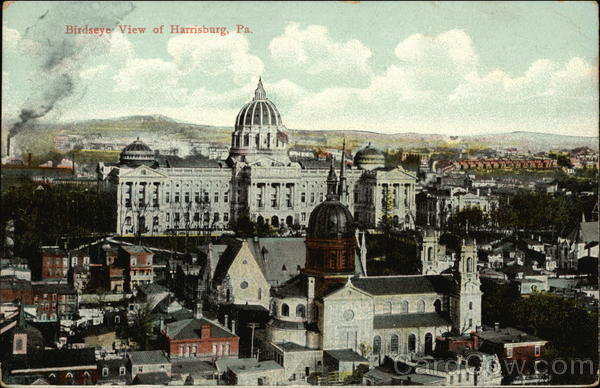 Birdseye View of City Harrisburg Pennsylvania