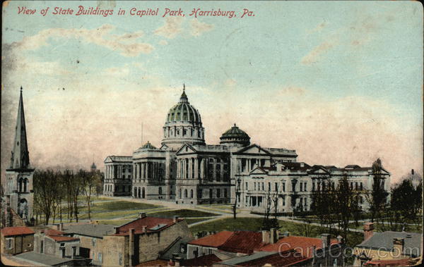 View of State Buildings in Capitol Park Harrisburg Pennsylvania