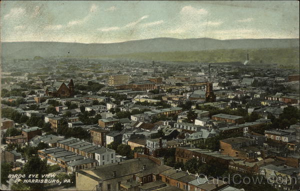Bird's Eye View of City Harrisburg Pennsylvania