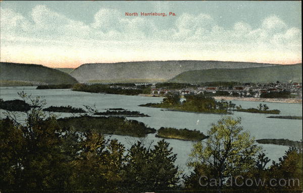 Aerial View of Northern Part of City Harrisburg Pennsylvania