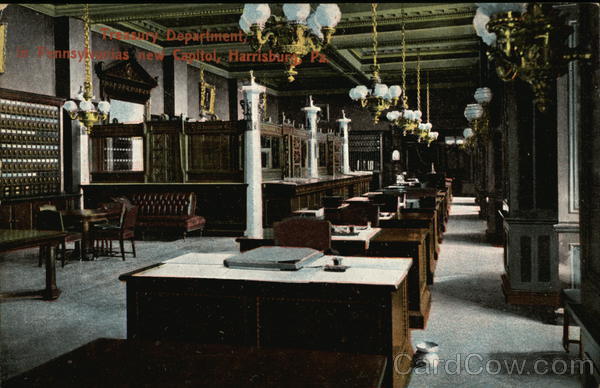 Treasury Department in Pennsylvania's New Capitol Harrisburg