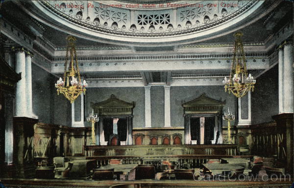 Supreme Court Room in Pennsylvania's New Capitol Harrisburg